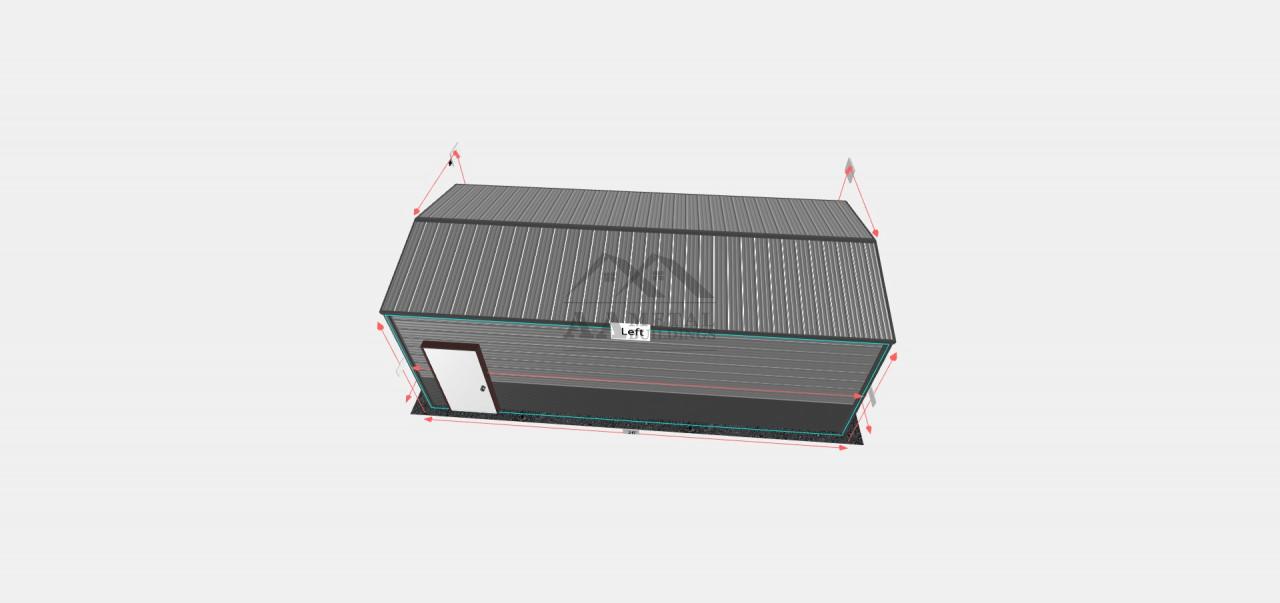 12x25' Vertical Roof Garage