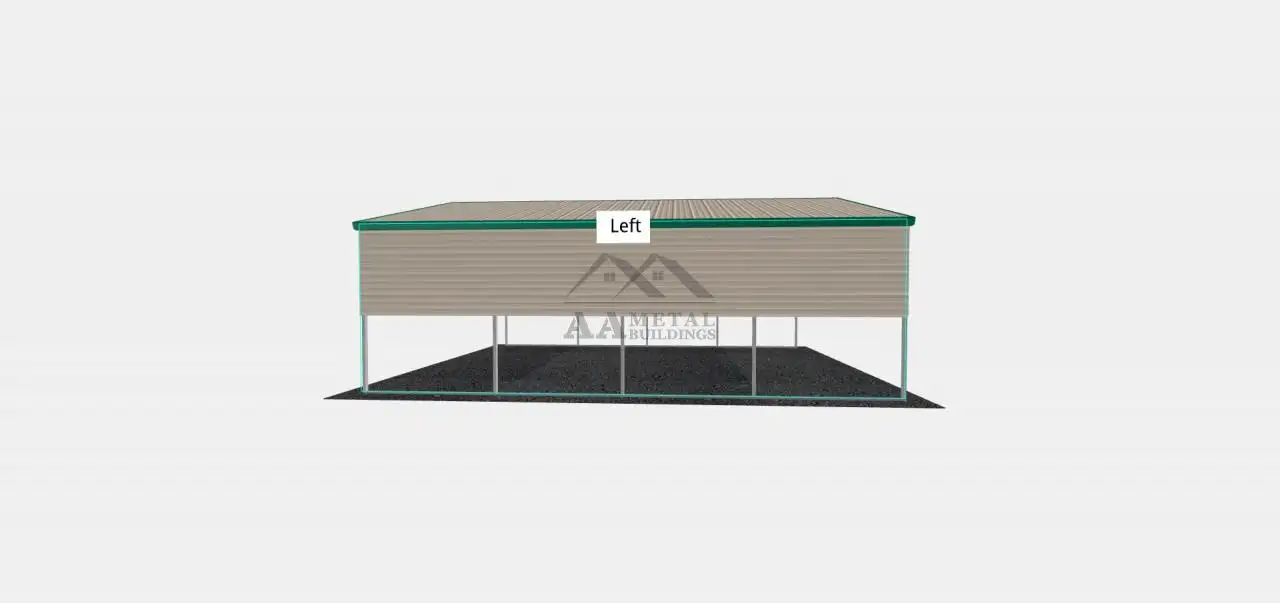 18x20 Vertical Roof Steel Carport