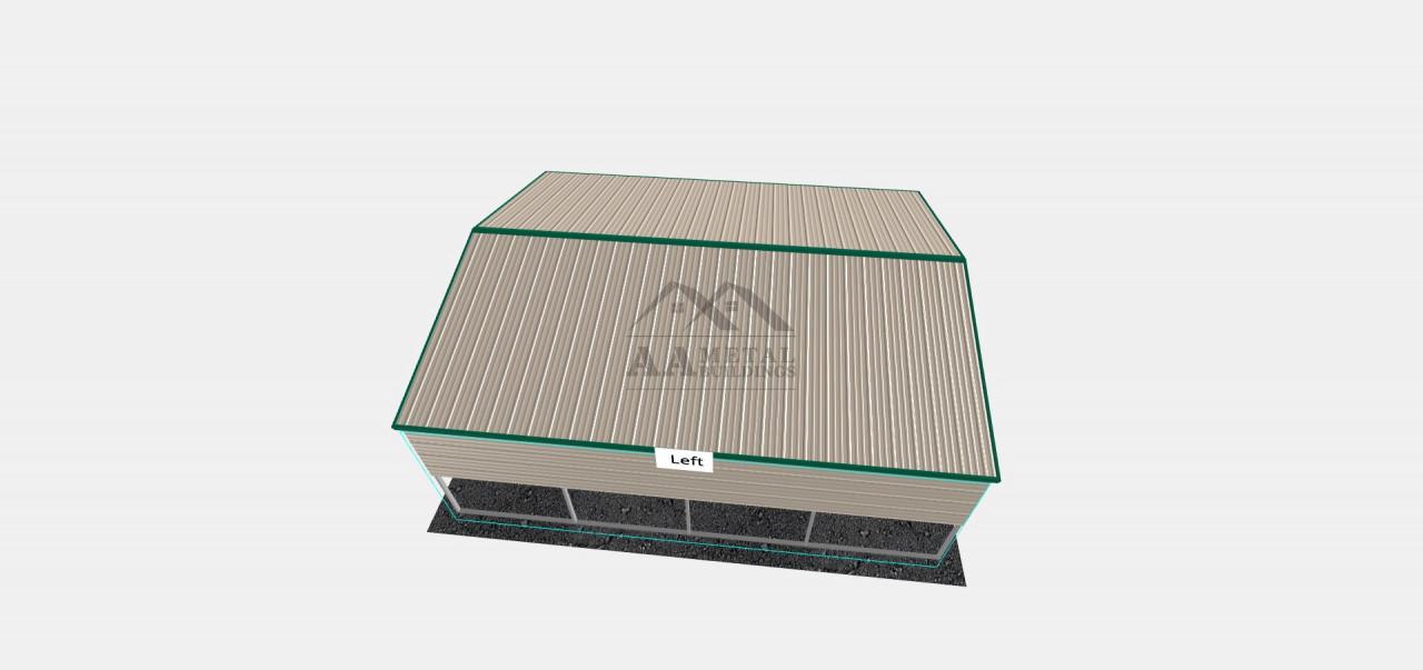 18x20 Vertical Roof Steel Carport