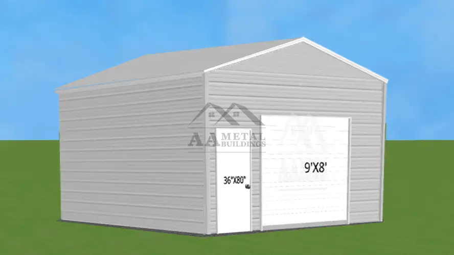 18x20 Vertical Roof Garage