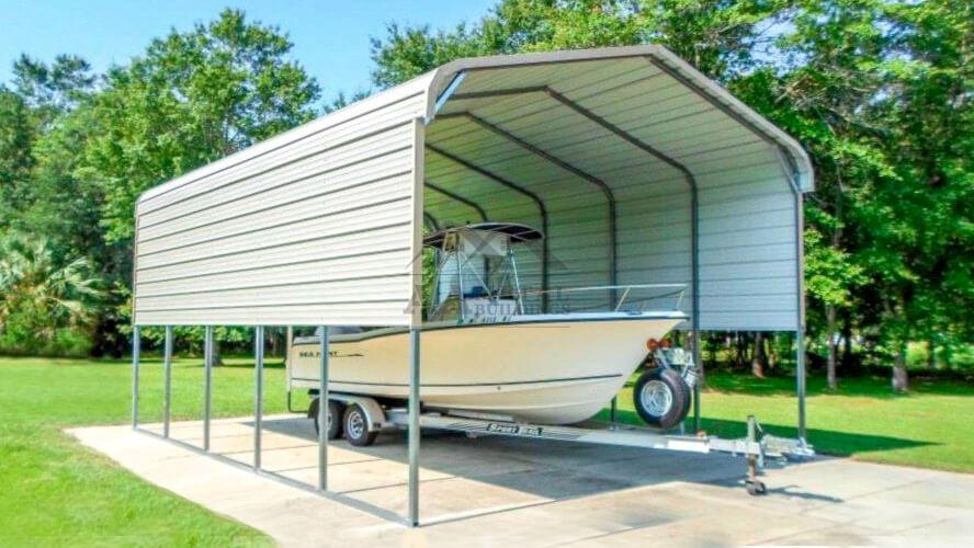 18x25 Metal Boat Carport