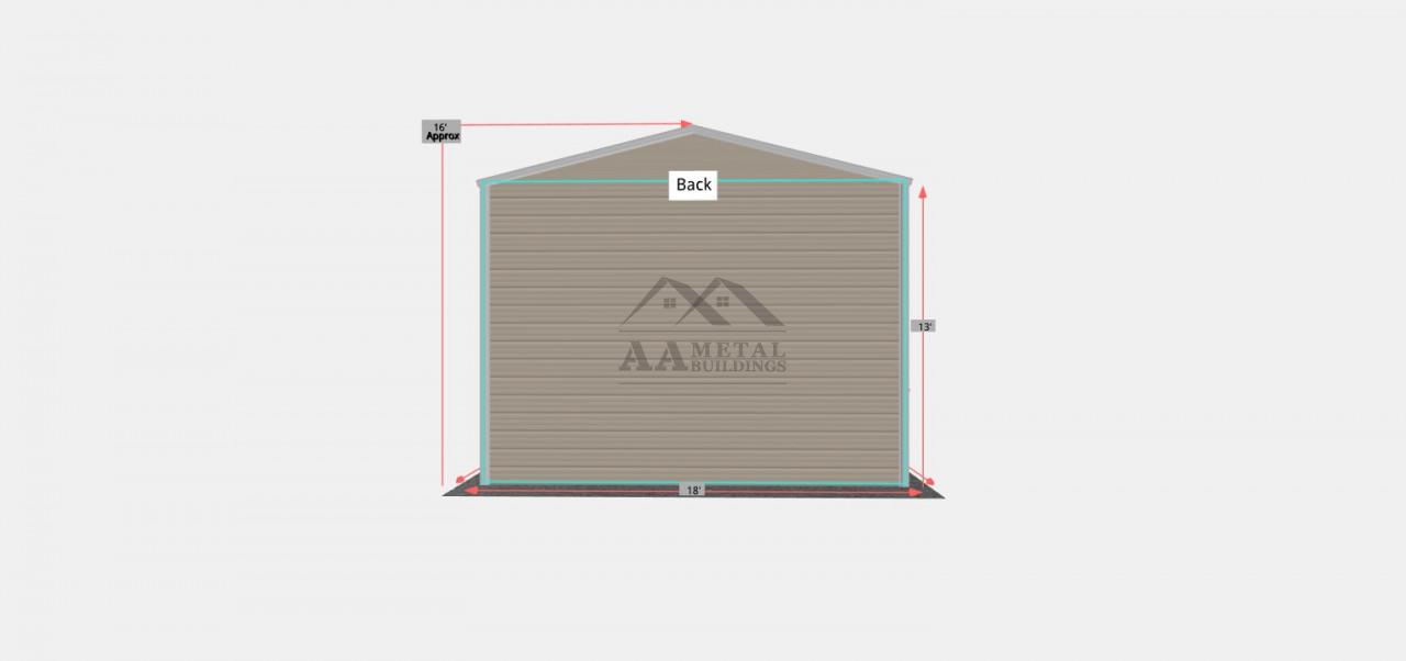 18x50 Vertical Roof Steel Garage