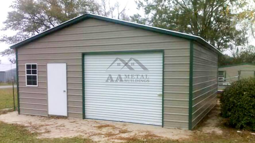 22x30 Vertical Roof Metal Garage