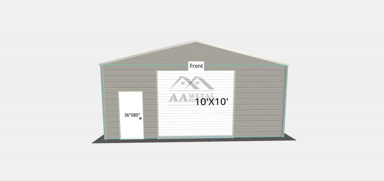 24x30 Metal Garage Structure
