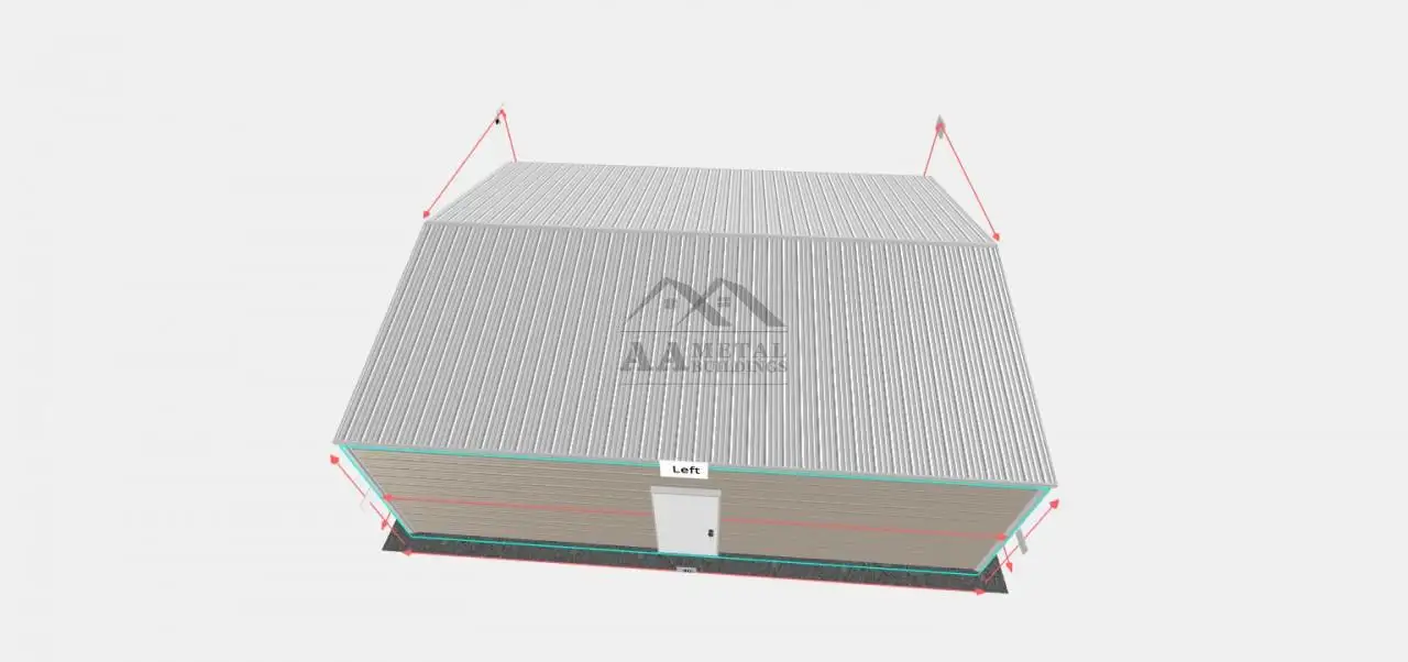 24x30 Vertical Roof Steel Garage