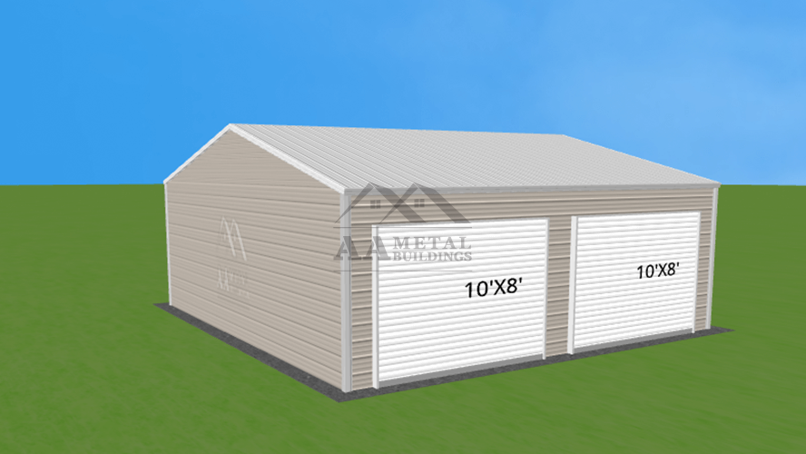 26x25 Vertical Roof Garage Building
