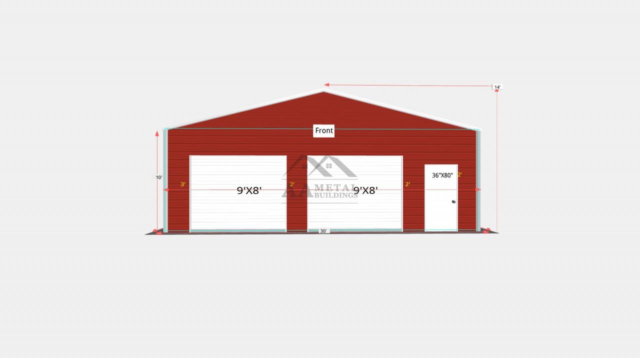 30x31' Vertical Roof Garage