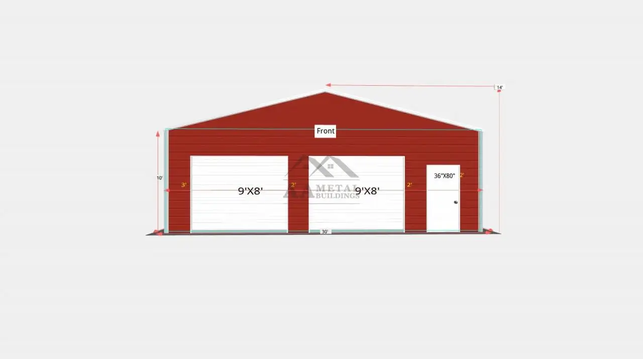 30x31 Vertical Roof Garage