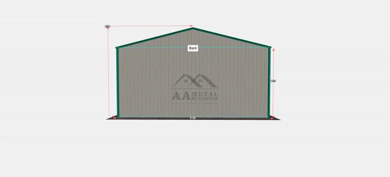 30x60 Vertical Roof Metal Carport