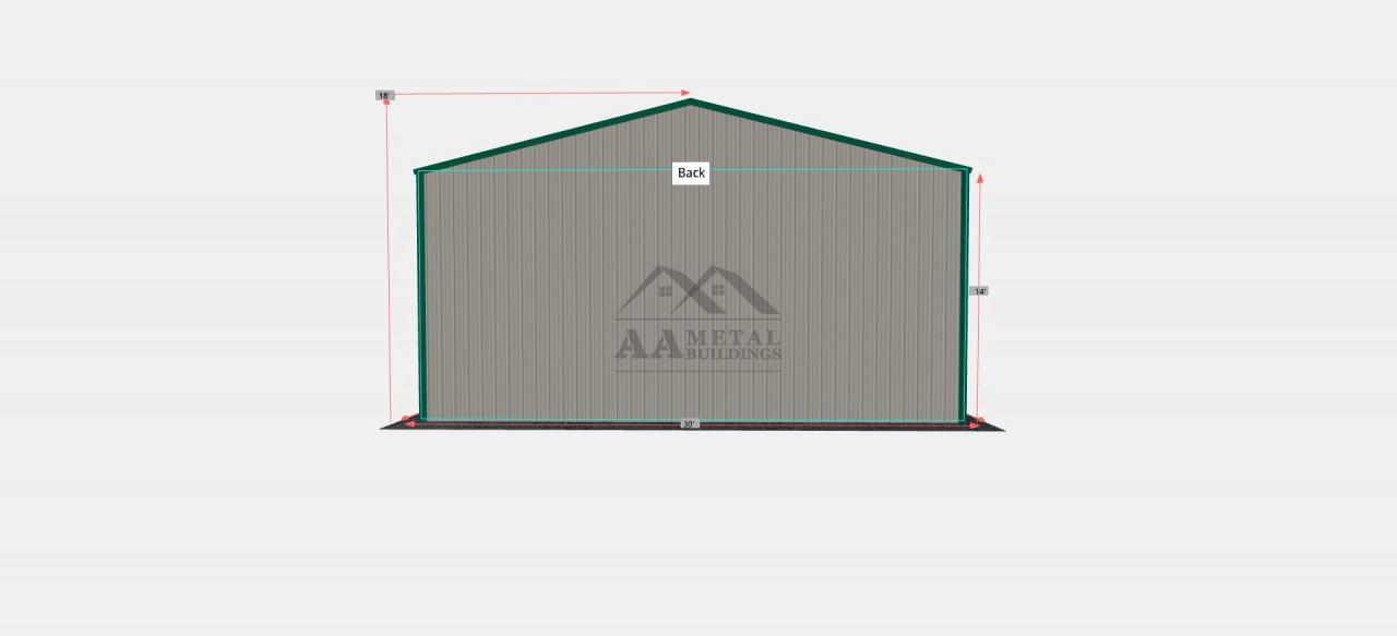 30x60 Vertical Roof Metal Carport