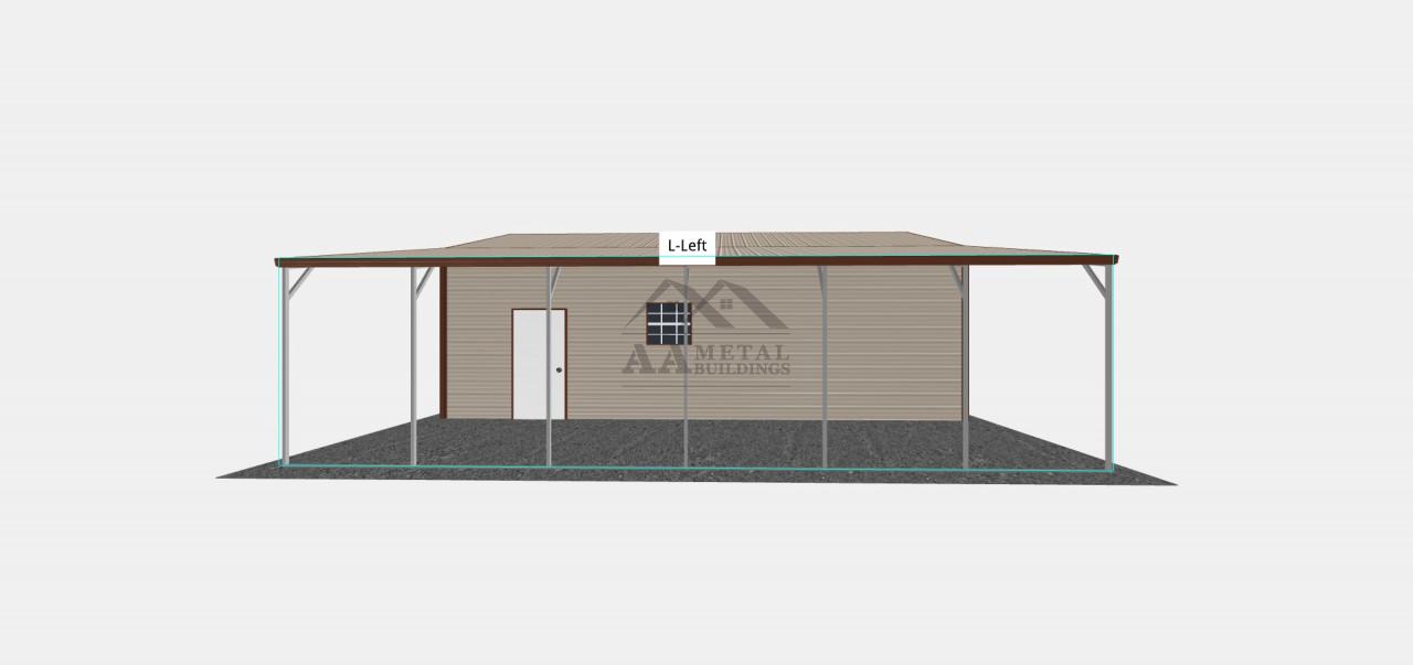 34x30 Vertical Roof Steel Garage