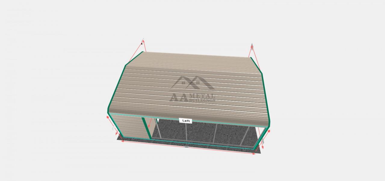 18x25 Regular Roof Utility Structure