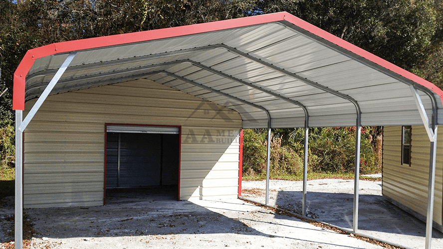 18x30 Carport with Utility Shed