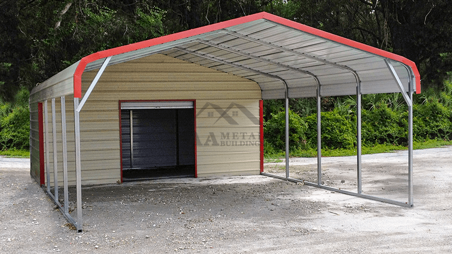 18x30 Carport with Utility Shed - Durable RV Carport With Ample Applications