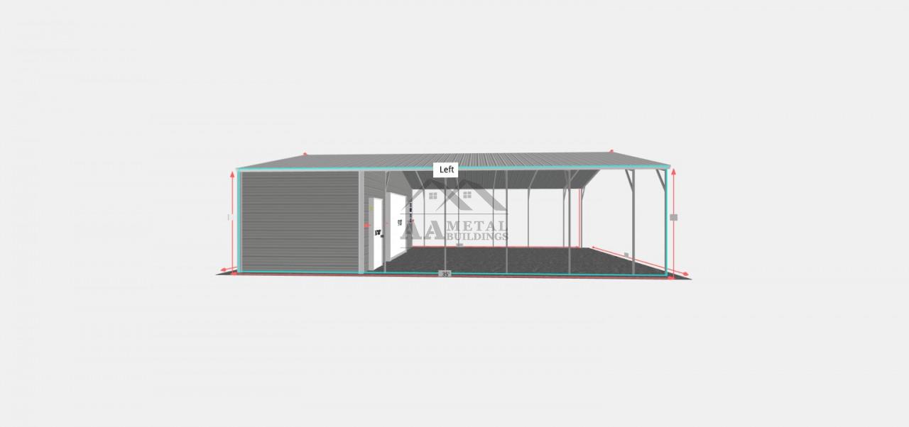 24x35 Vertical Roof Utility Building