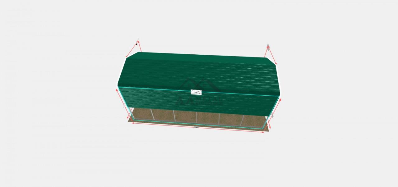 12x30 Regular Roof Steel Carport