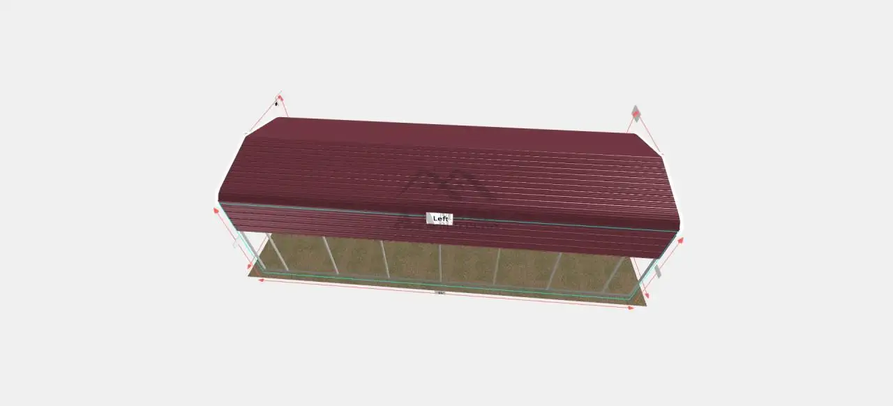 12x35 Regular Roof RV Shelter