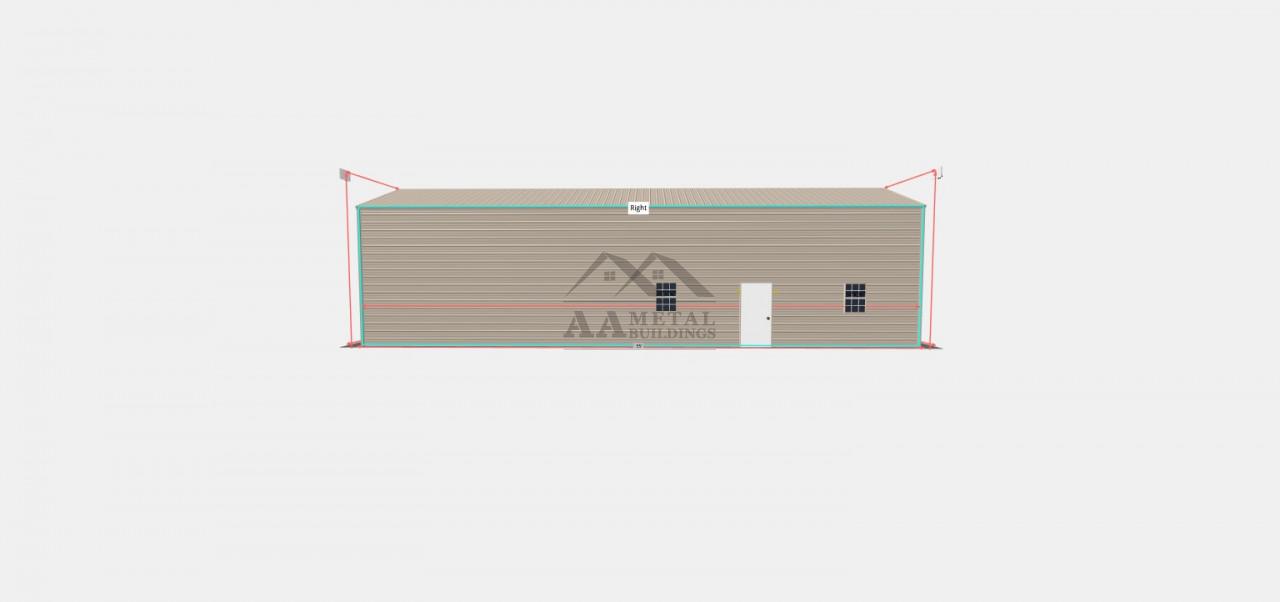 18x55 Vertical Roof Metal Garage