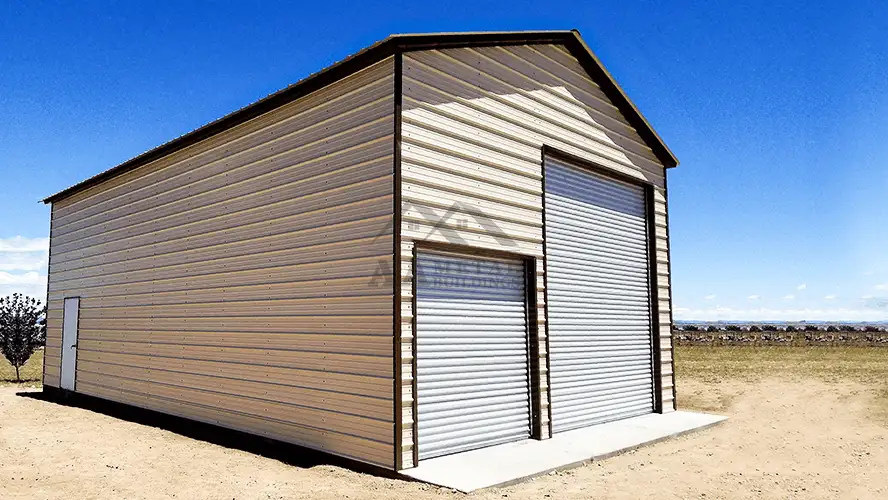 24x50 Enclosed Metal Garage Building