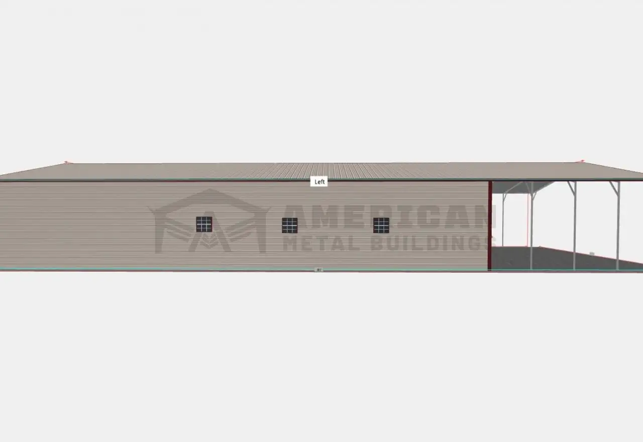 30x81 Commercial Garage With Carport