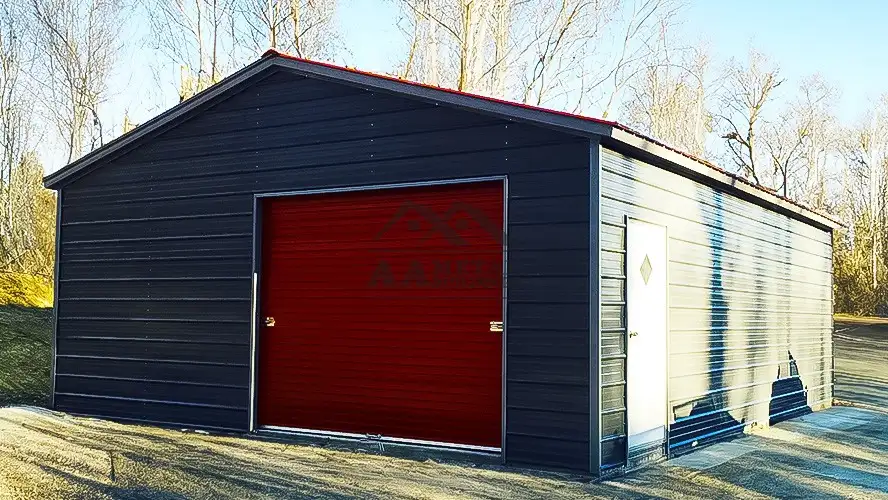 24x35 Vertical Metal Garage