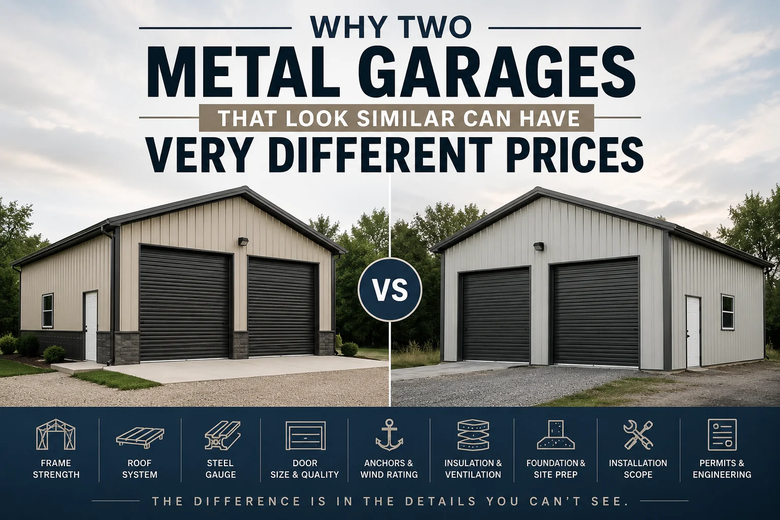 Why Two Metal Garages That Look Similar Can Have Very Different Prices Why Two Metal Garages That Look Similar Can Have Very Different Prices